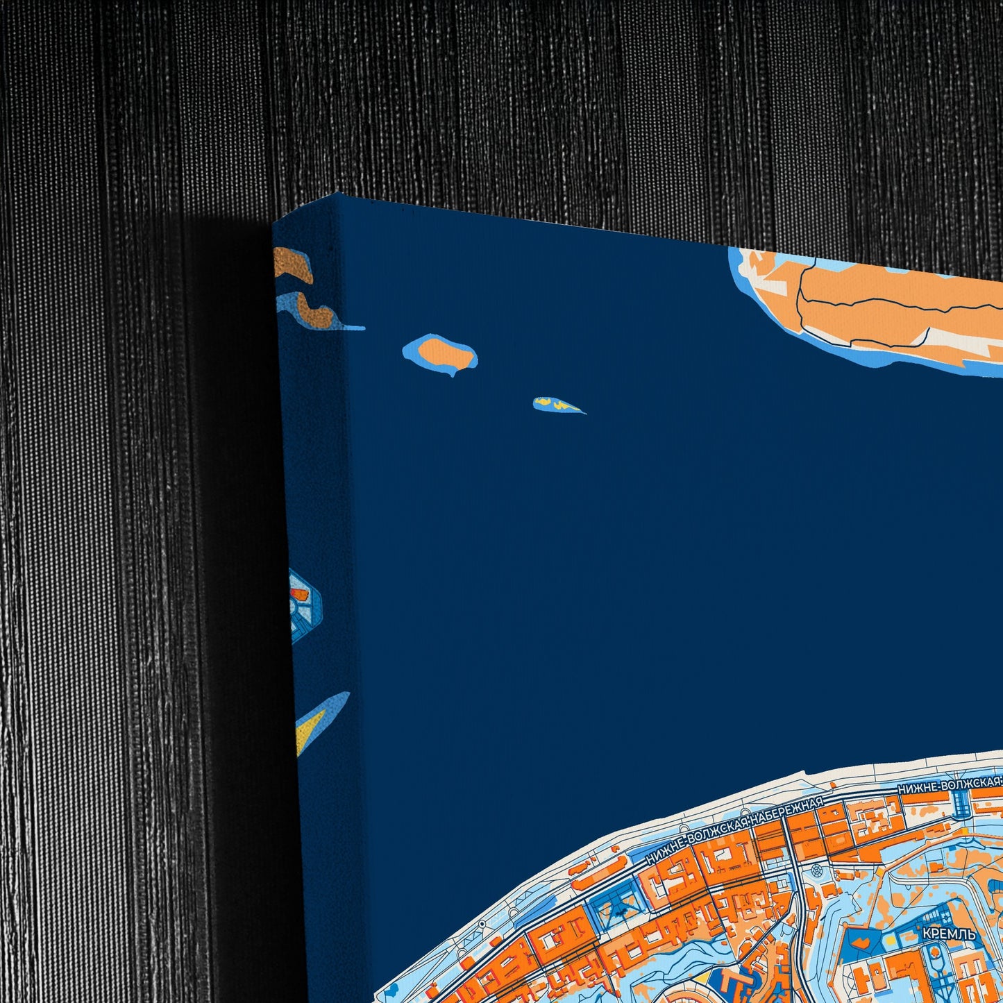 Нижний Новгород Russia Colorful City Map Canvas Print Detail