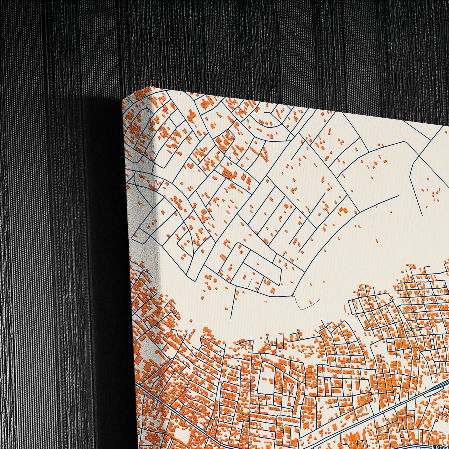 Nkpor Nigeria Colorful City Map Canvas Print Detail