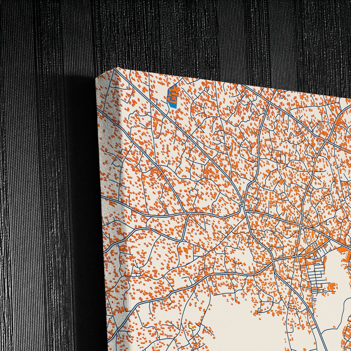Nnewi Nigeria Colorful City Map Canvas Print Detail