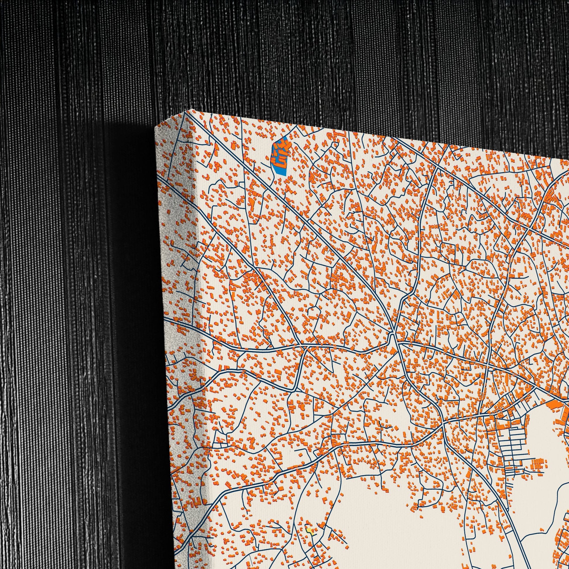Nnewi Nigeria Colorful City Map Canvas Print Detail