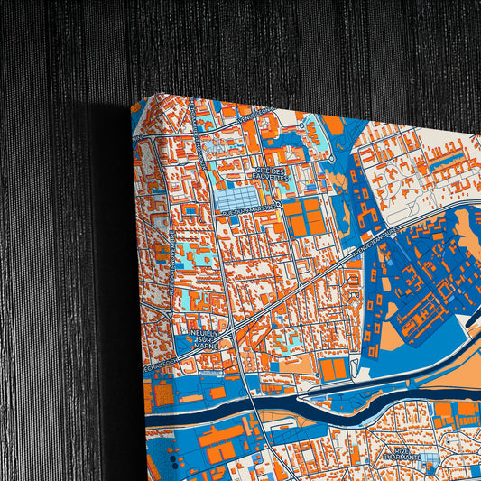 Noisy-Le-Grand France Colorful City Map Canvas Print Detail