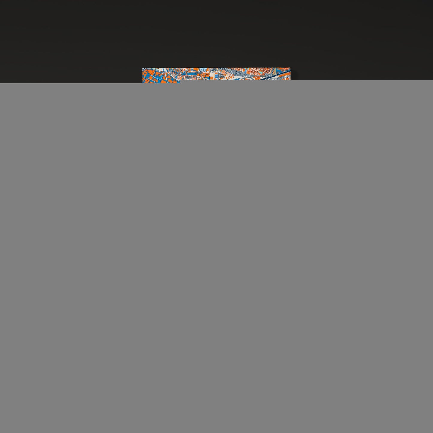 Noisy-Le-Sec France Colorful City Map Canvas Print Scene