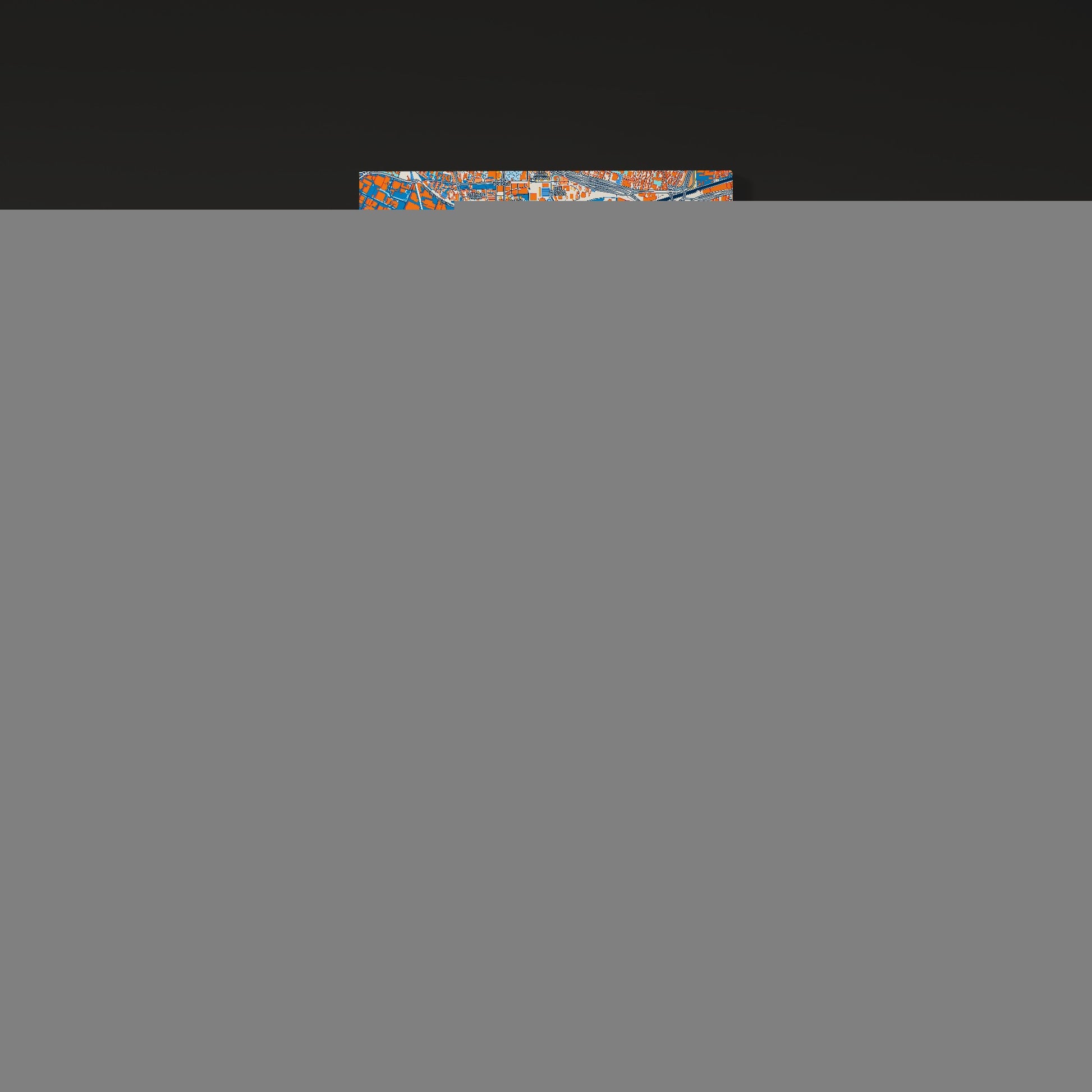 Noisy-Le-Sec France Colorful City Map Canvas Print Scene