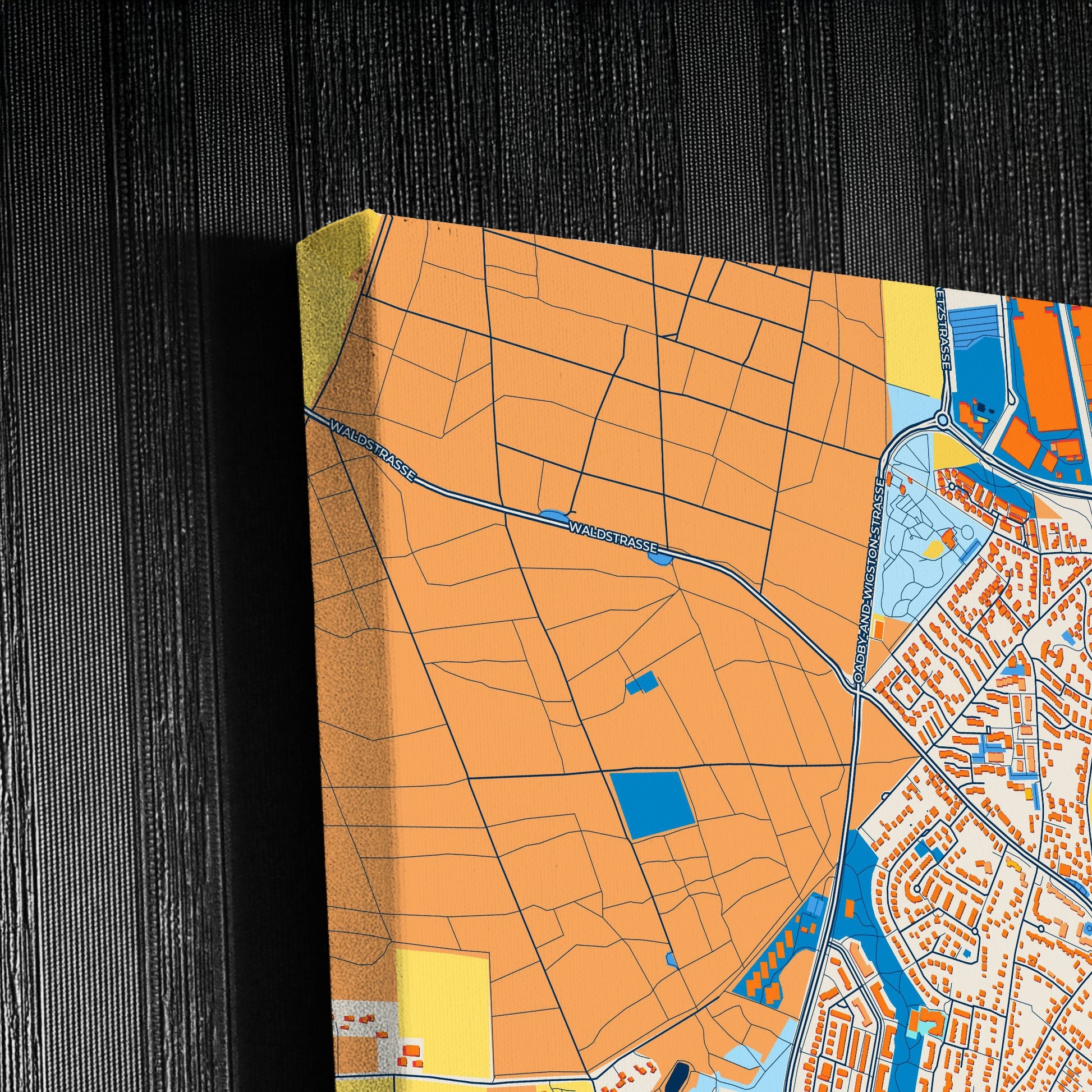 Norderstedt Germany Colorful City Map Canvas Print Detail