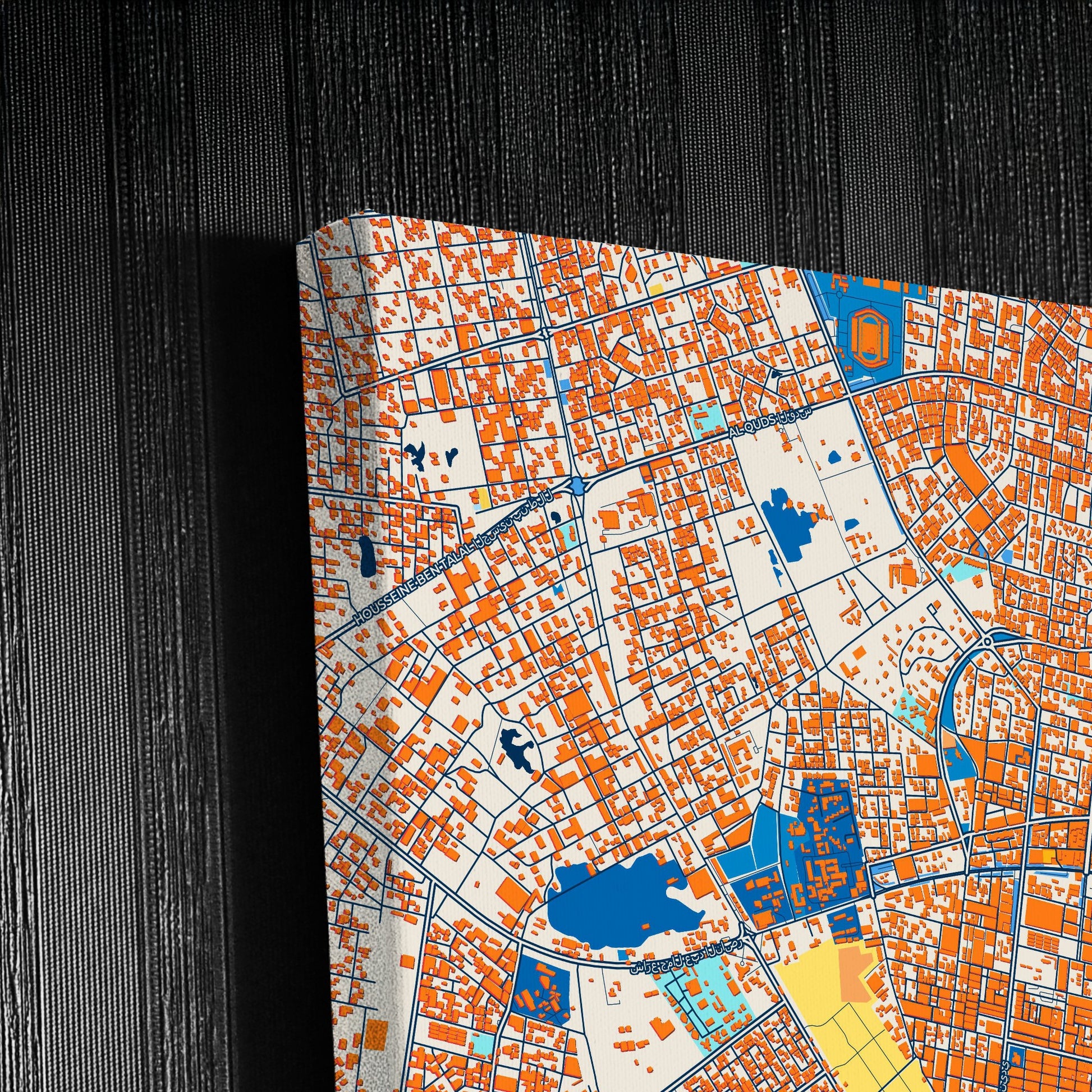 Nouakchott Mauritania Colorful City Map Canvas Print Detail