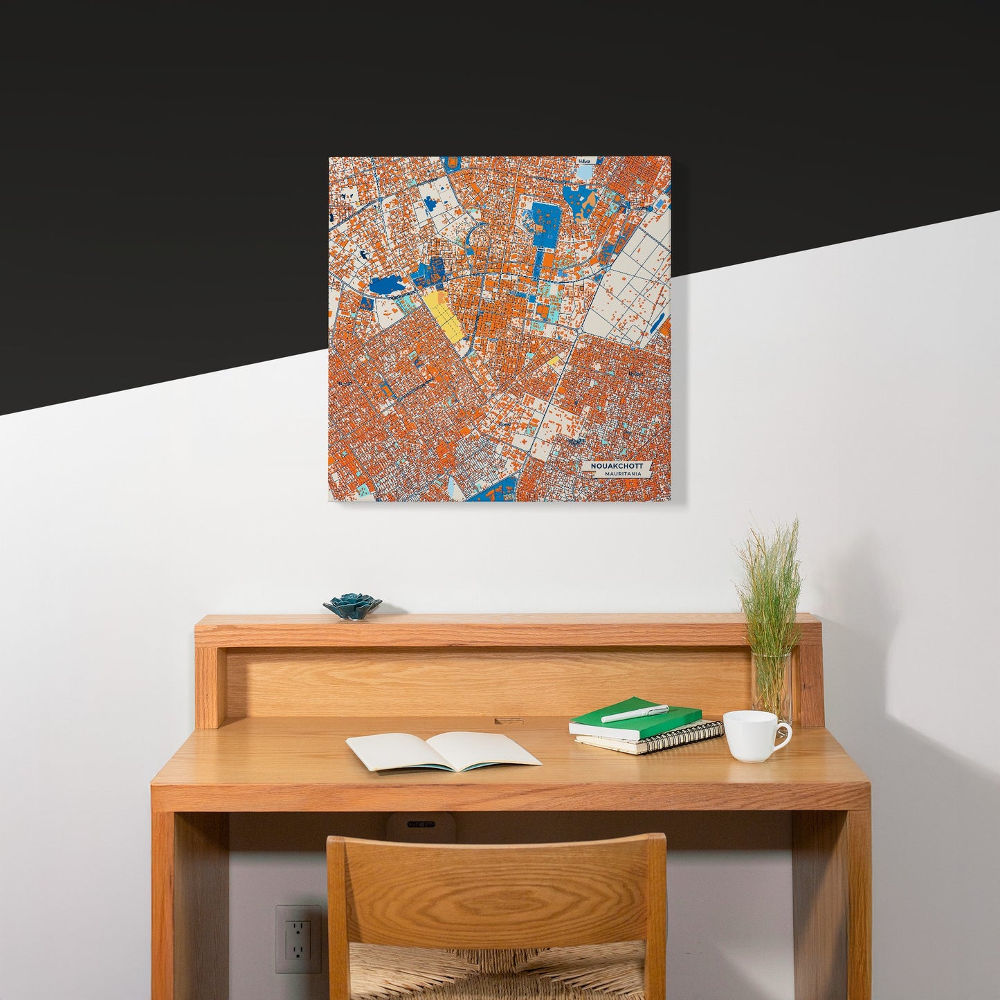 Nouakchott Mauritania Colorful City Map Canvas Print Scene