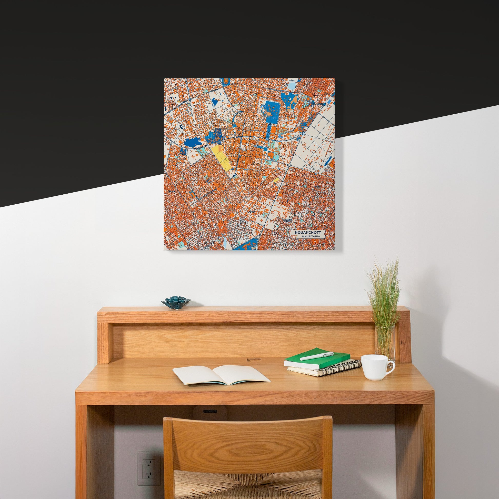 Nouakchott Mauritania Colorful City Map Canvas Print Scene