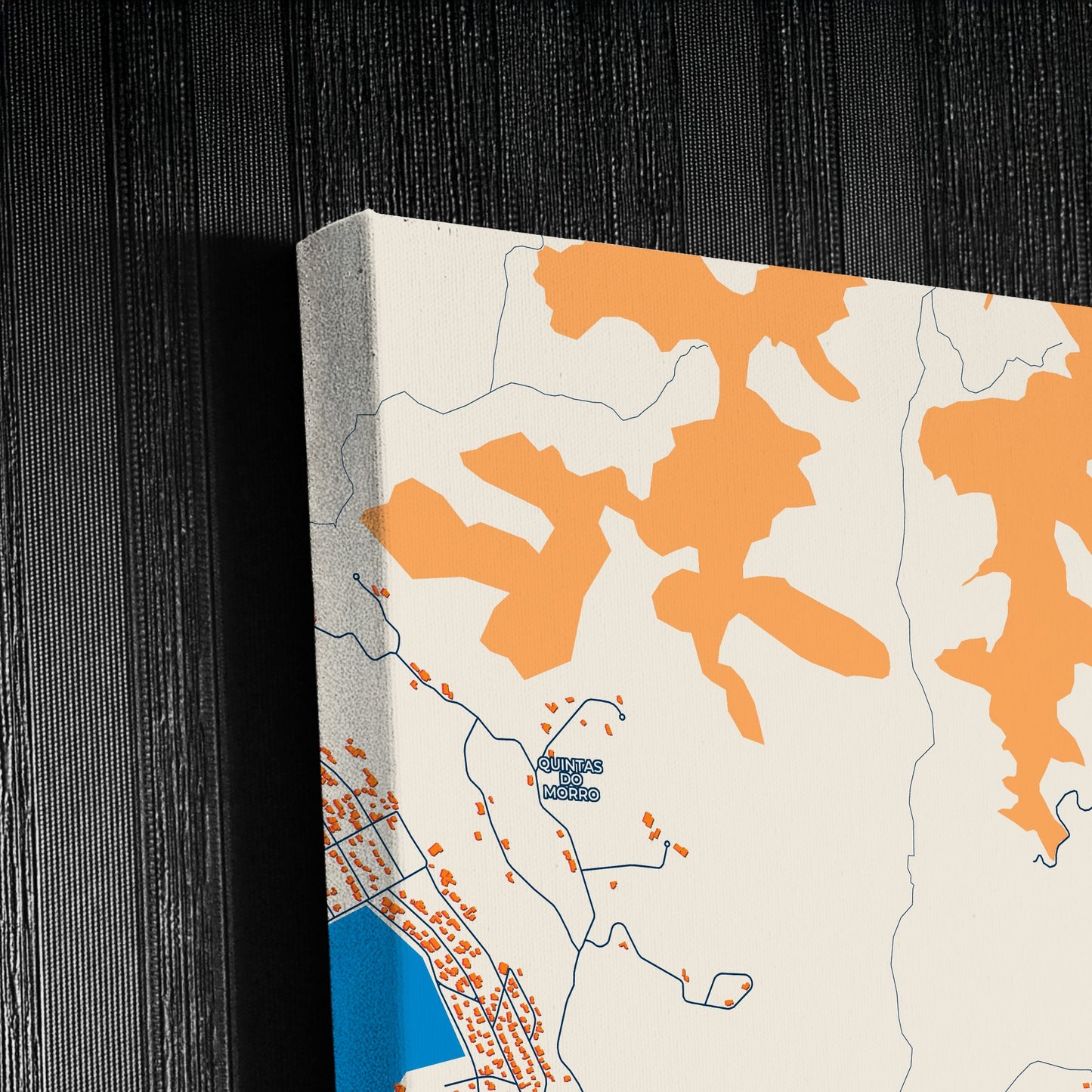 Nova Lima Brazil Colorful City Map Canvas Print Detail