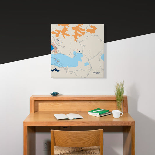 Nova Lima Brazil Colorful City Map Canvas Print Scene