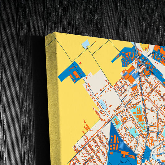 Nové Zámky Slovakia Colorful City Map Canvas Print Detail
