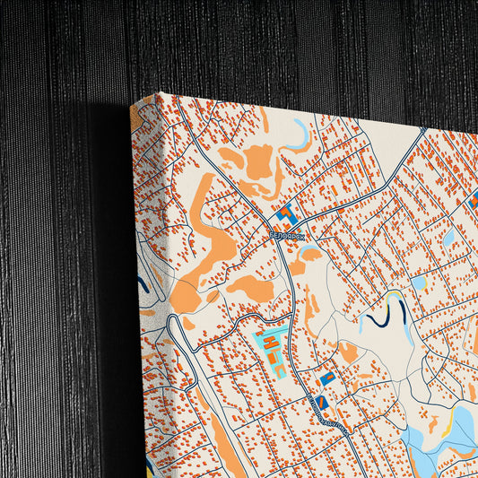 Новоалтайск Russia Colorful City Map Canvas Print Detail