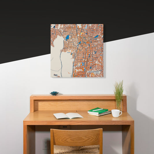 Novo Hamburgo Brazil Colorful City Map Canvas Print Scene