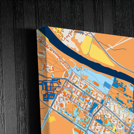 Новаполоцк Belarus Colorful City Map Canvas Print Detail