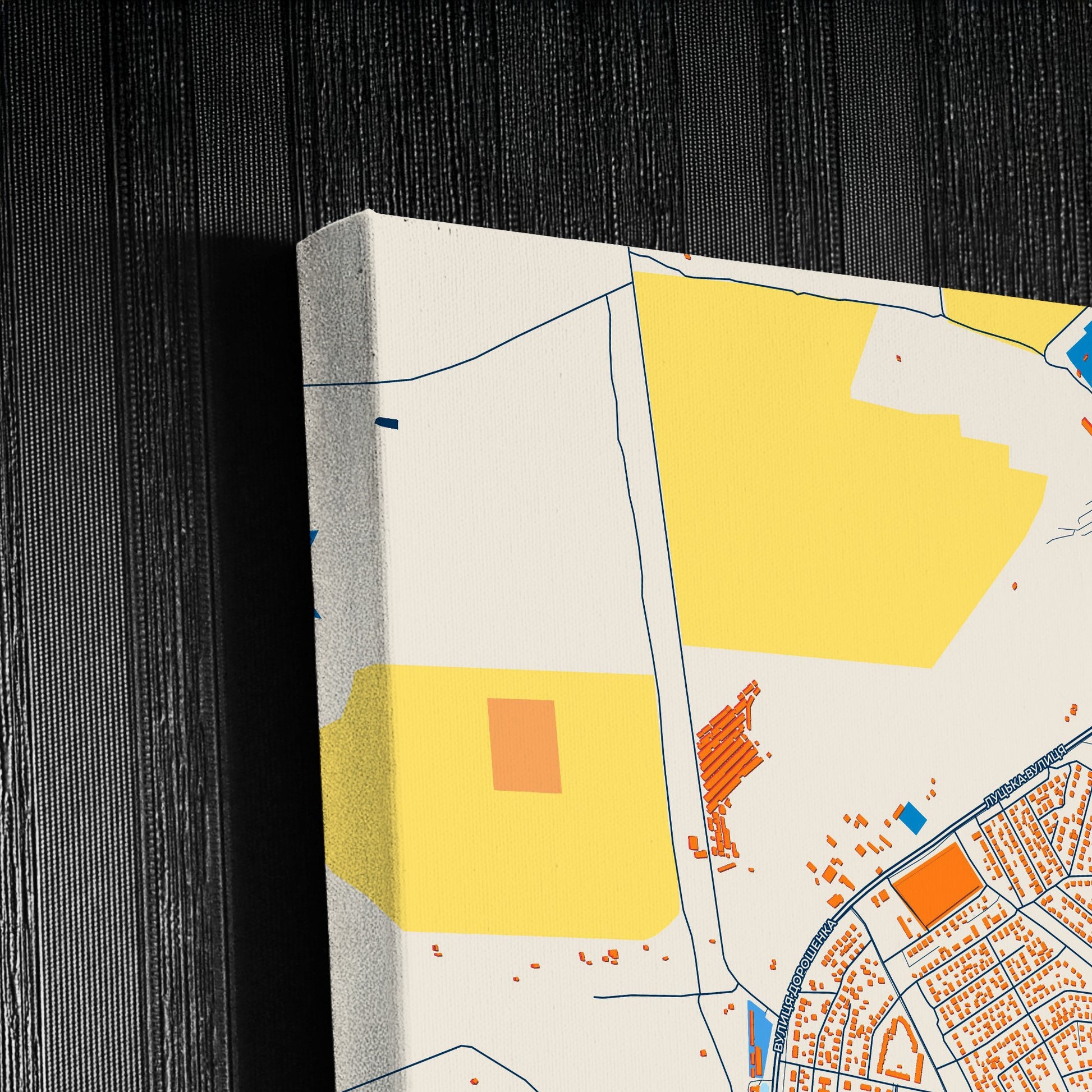 Нововолинськ Ukraine Colorful City Map Canvas Print Detail