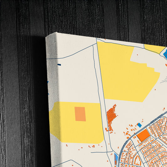 Нововолинськ Ukraine Colorful City Map Canvas Print Detail