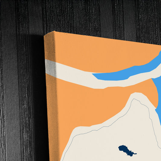 Новый Уренгой Russia Colorful City Map Canvas Print Detail