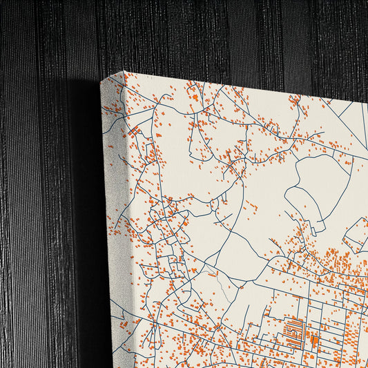 Nsukka Nigeria Colorful City Map Canvas Print