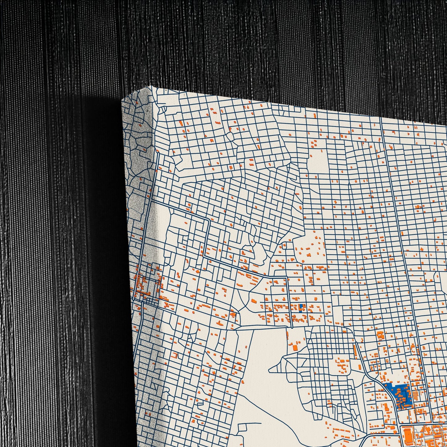 Nyala Sudan Colorful City Map Canvas Print Detail