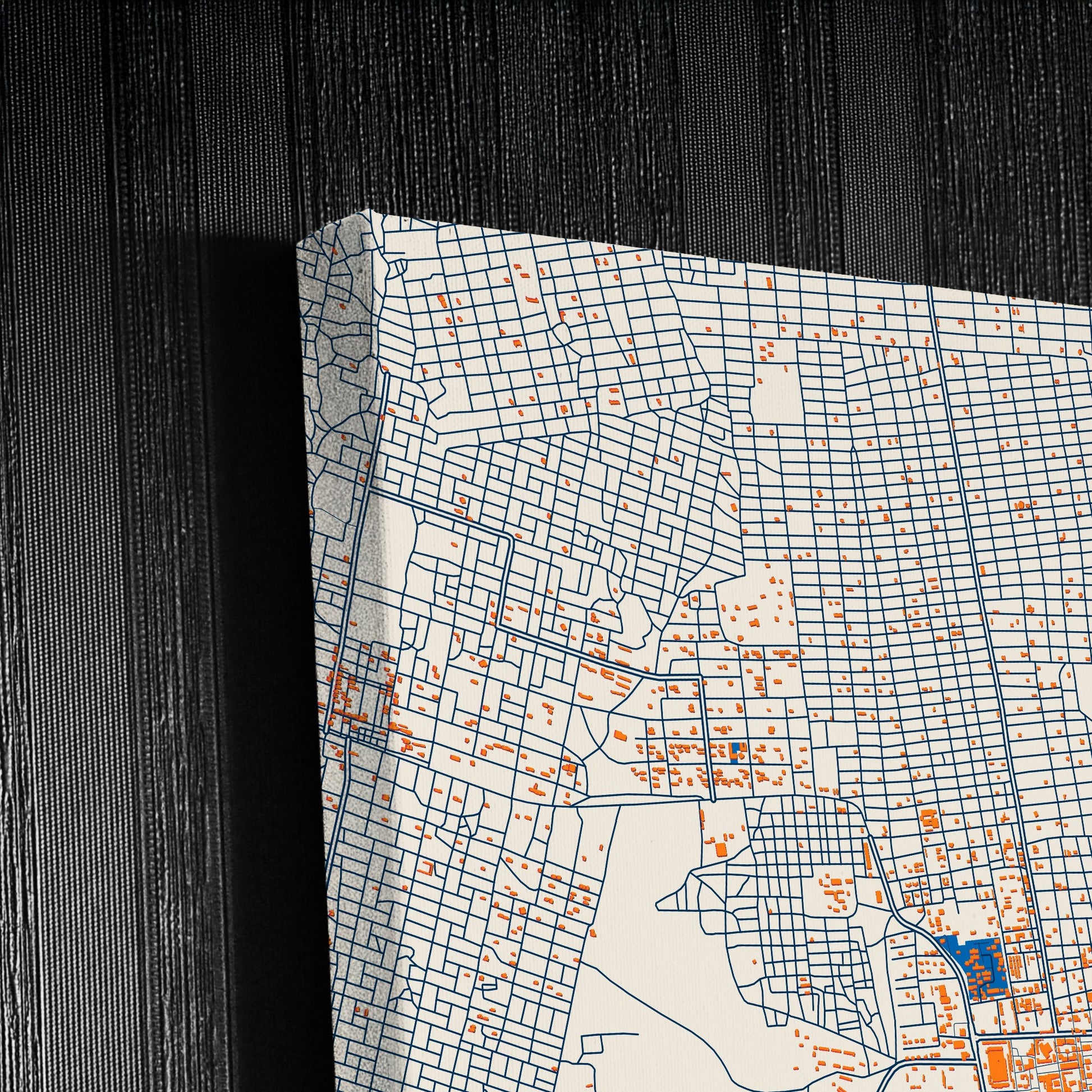 Nyala Sudan Colorful City Map Canvas Print Detail