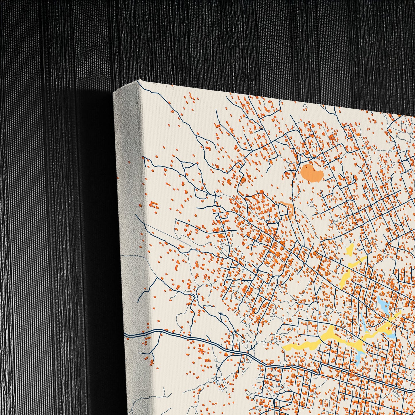Nzerekore Guinea Colorful City Map Canvas Print Detail