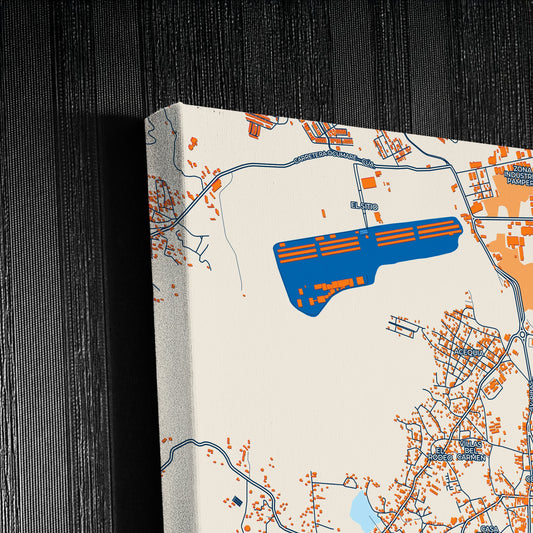 Ocumare Del Tuy Venezuela Colorful City Map Canvas Print Detail