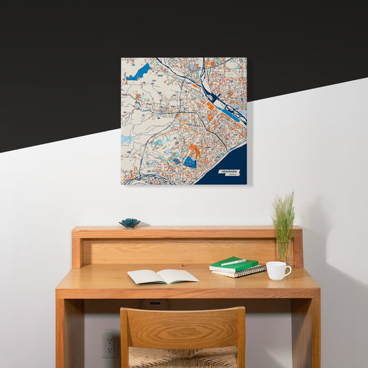Odawara Japan Colorful City Map Canvas Print Scene