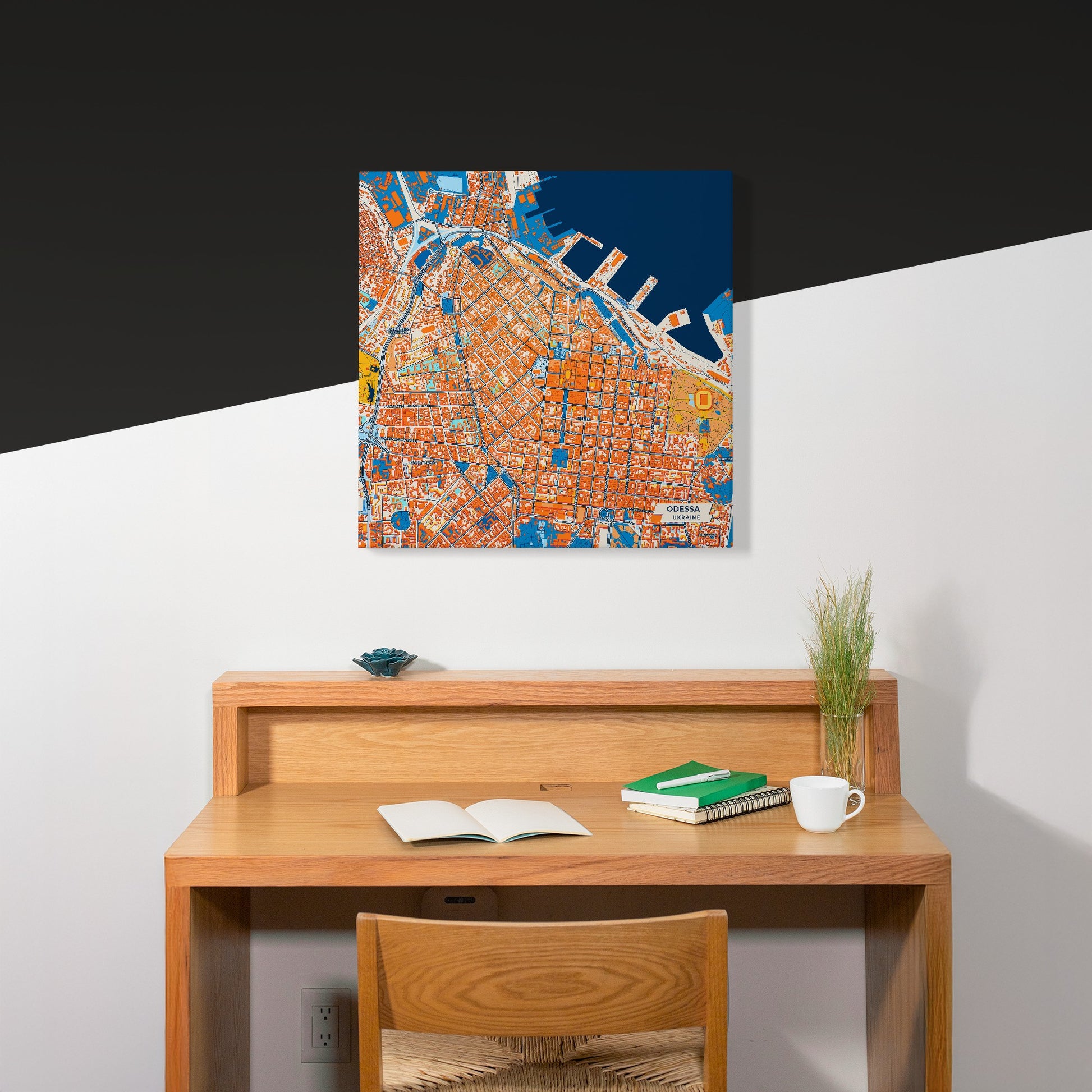 Одеса Ukraine Colorful City Map Canvas Print Scene