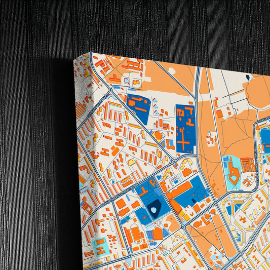 Одинцово Russia Colorful City Map Canvas Print Detail
