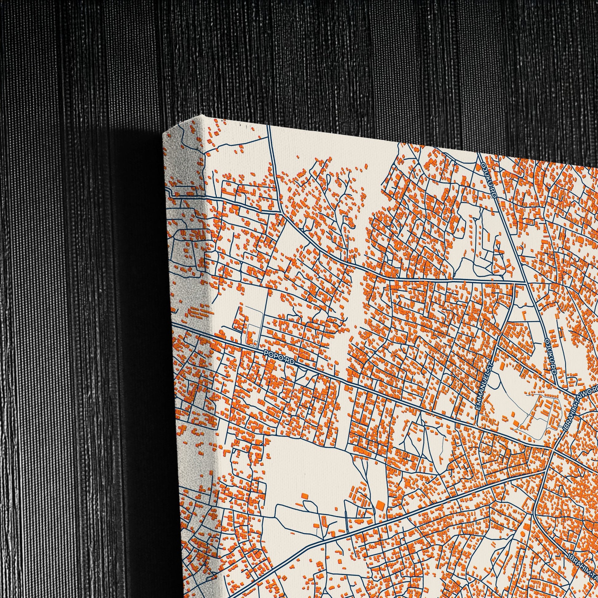 Offa Nigeria Colorful City Map Canvas Print Detail