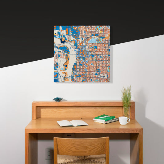 Ogden Utah Colorful City Map Canvas Print Scene
