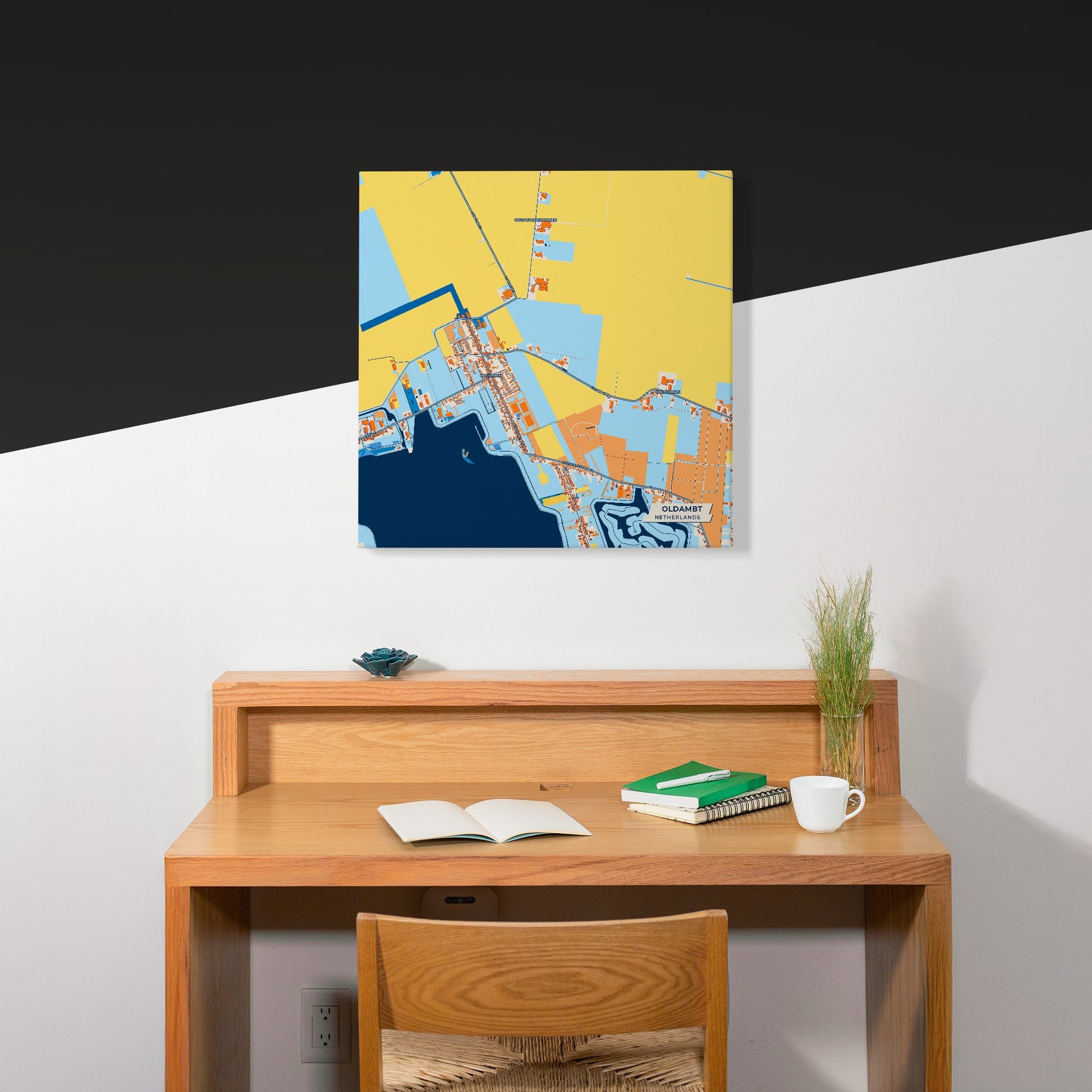 Oldambt Netherlands Colorful City Map Canvas Print Scene