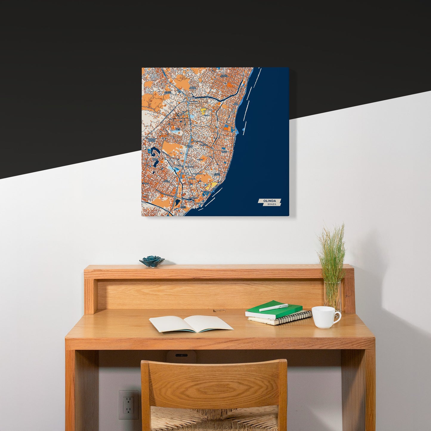 Olinda Brazil Colorful City Map Canvas Print Scene