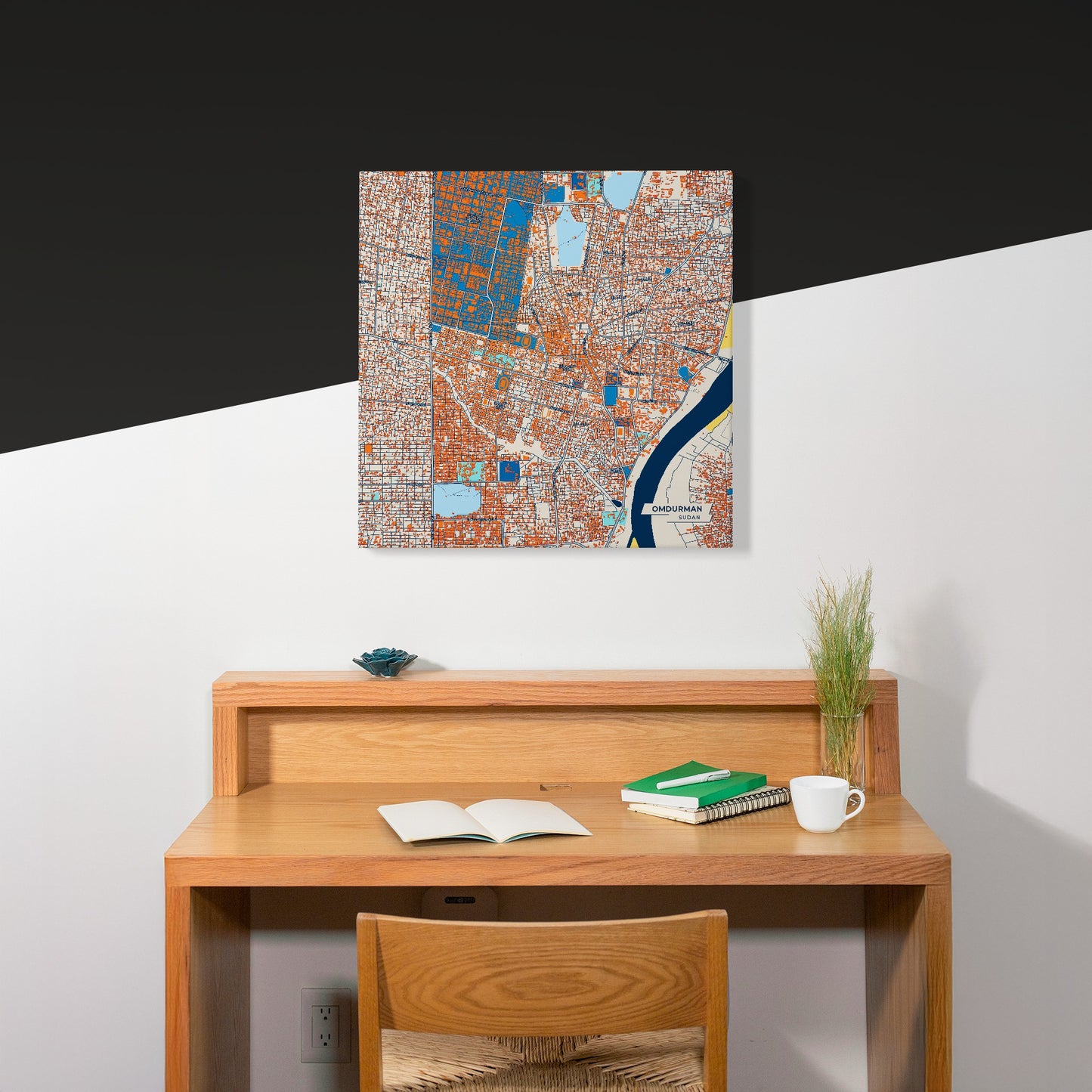 Omdurman Sudan Colorful City Map Canvas Print Scene