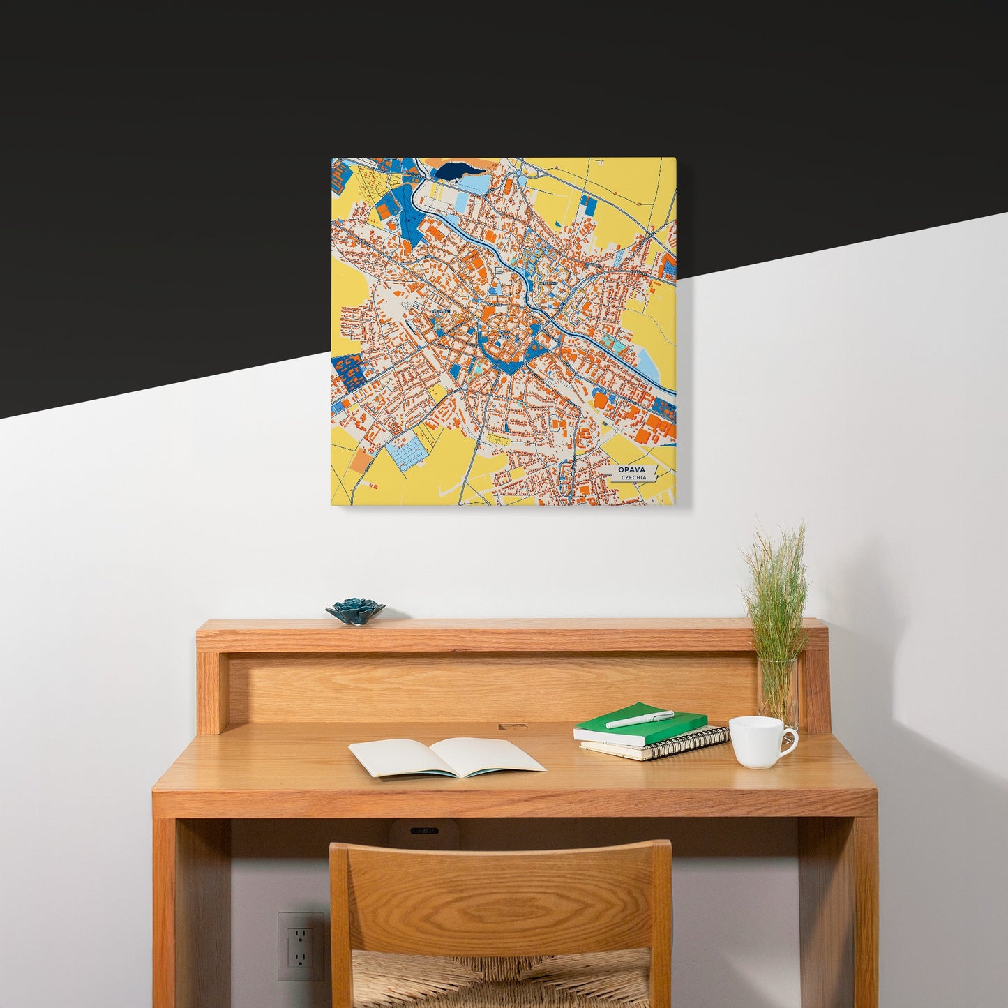 Opava Czechia Colorful City Map Canvas Print Scene