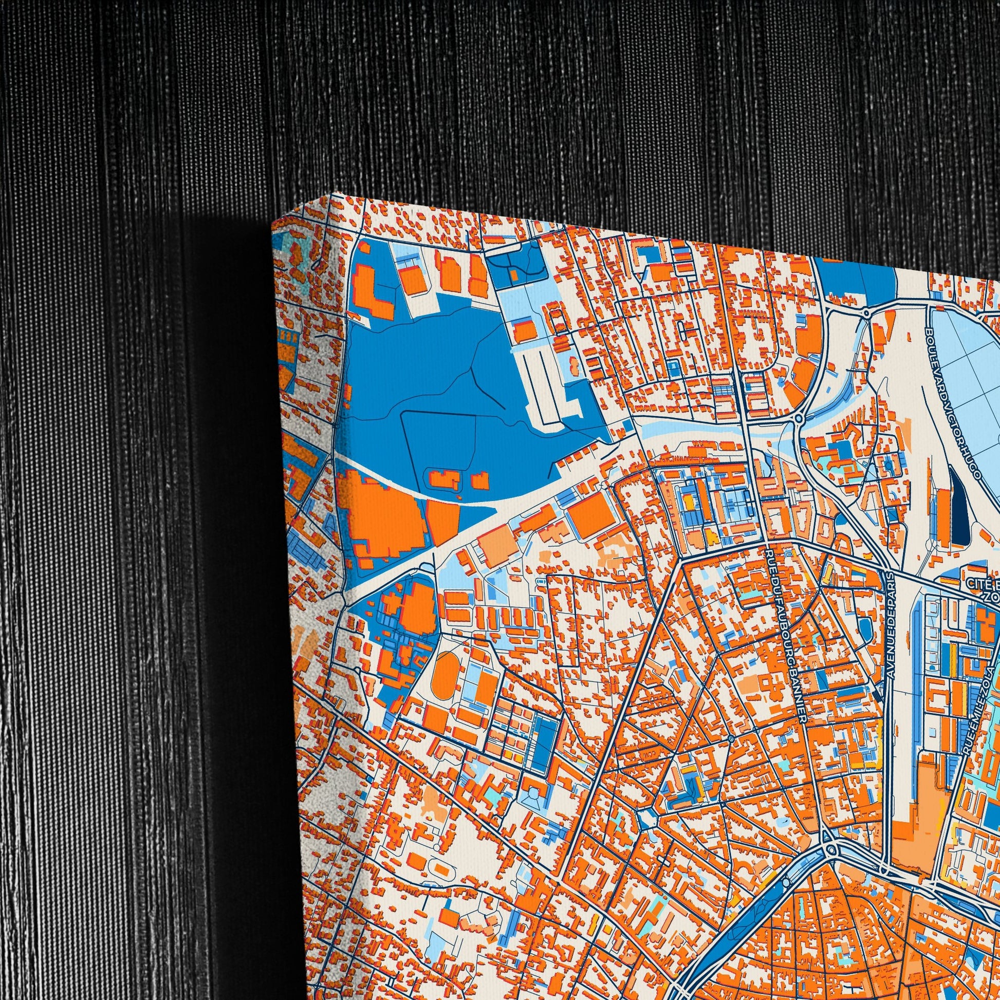 Orléans France Colorful City Map Canvas Print Detail