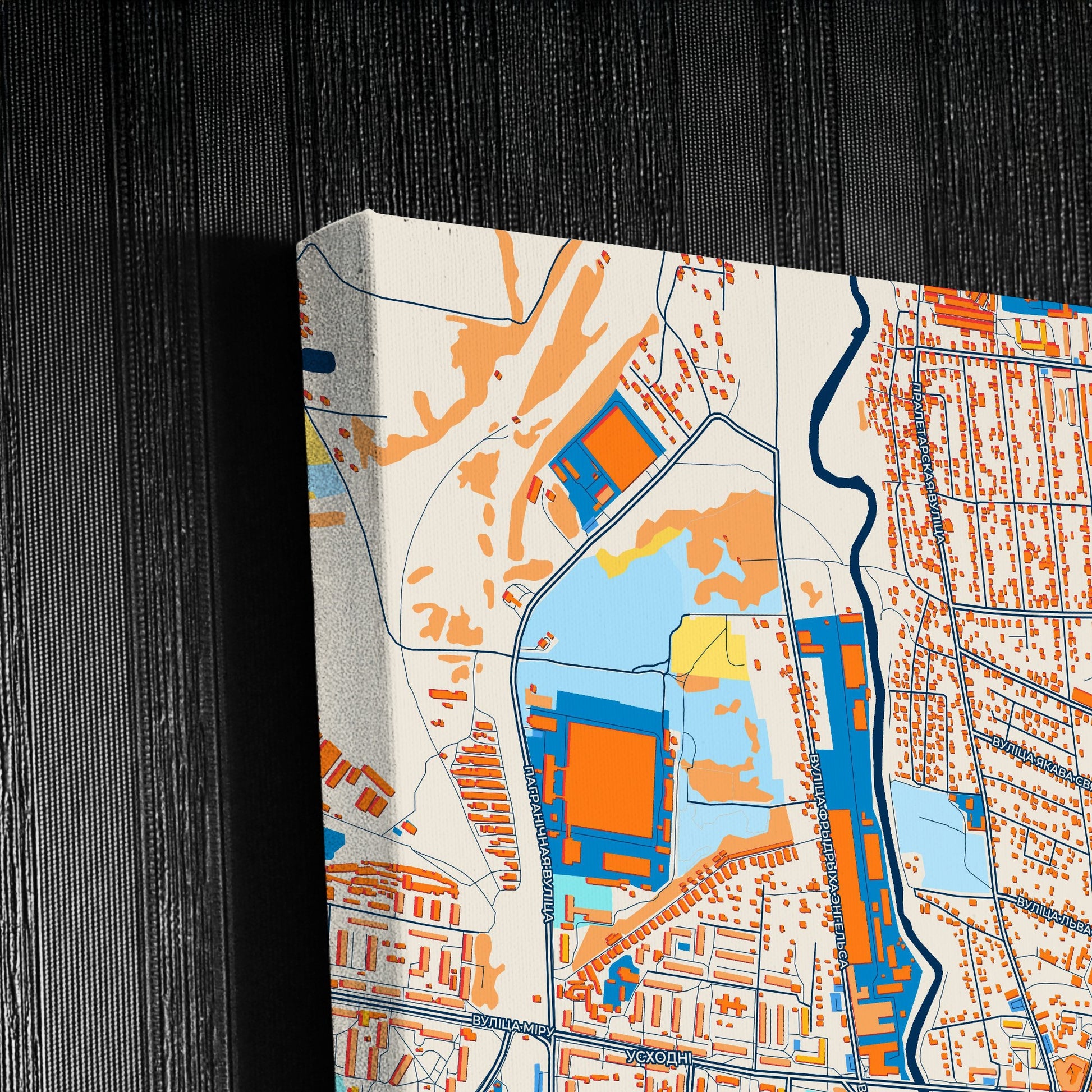 Арша Belarus Colorful City Map Canvas Print Detail