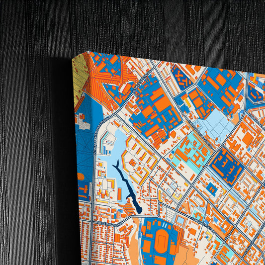 Орловская Russia Colorful City Map Canvas Print Detail