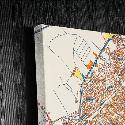 Osmani̇ye Turkey Colorful City Map Canvas Print Detail