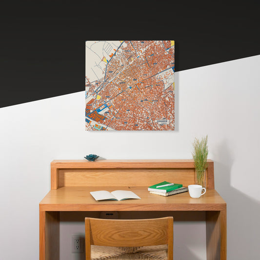 Osmani̇ye Turkey Colorful City Map Canvas Print Scene