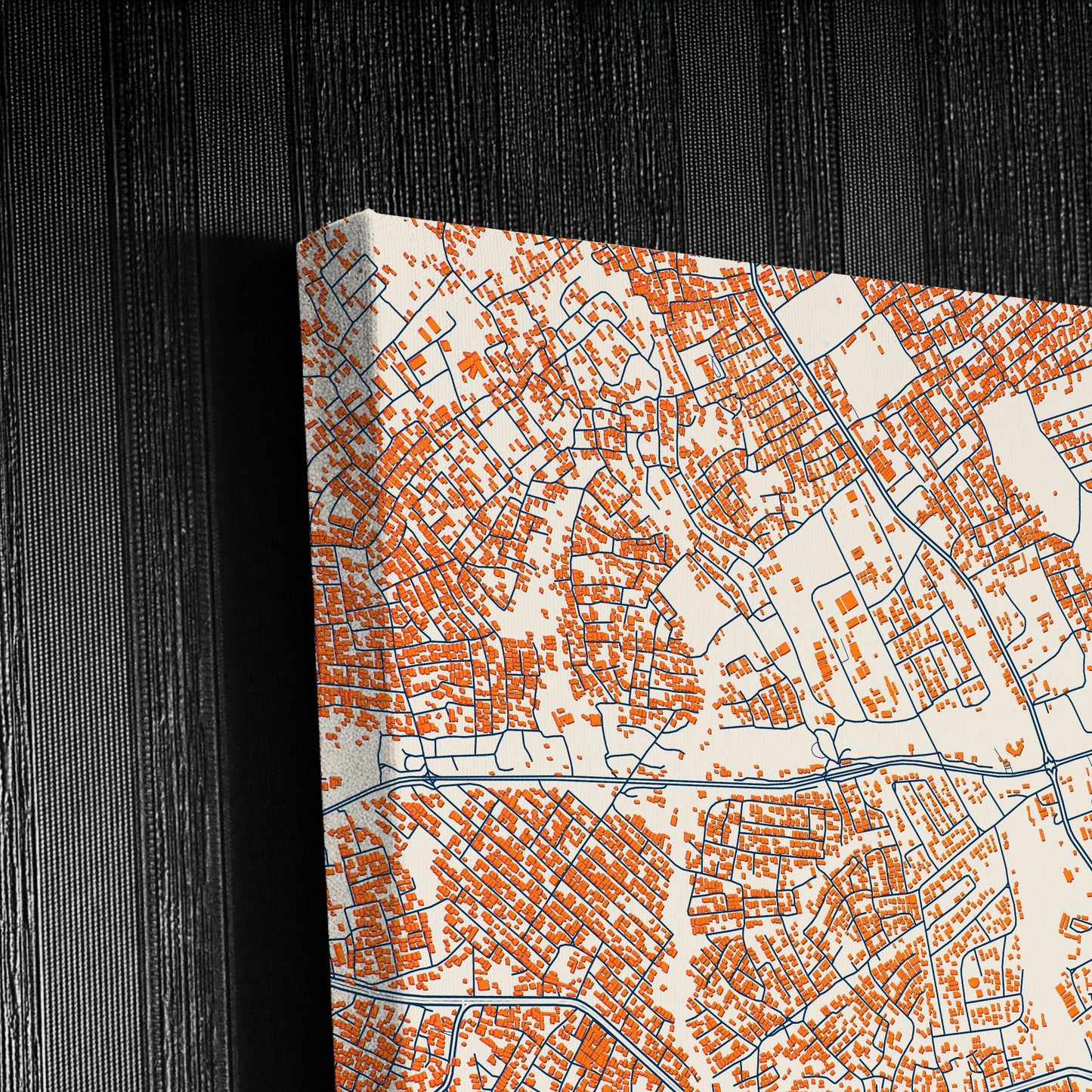Osogbo Nigeria Colorful City Map Canvas Print Detail