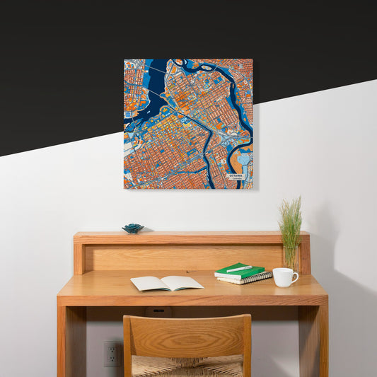 Ottawa Canada Colorful City Map Canvas Print Scene