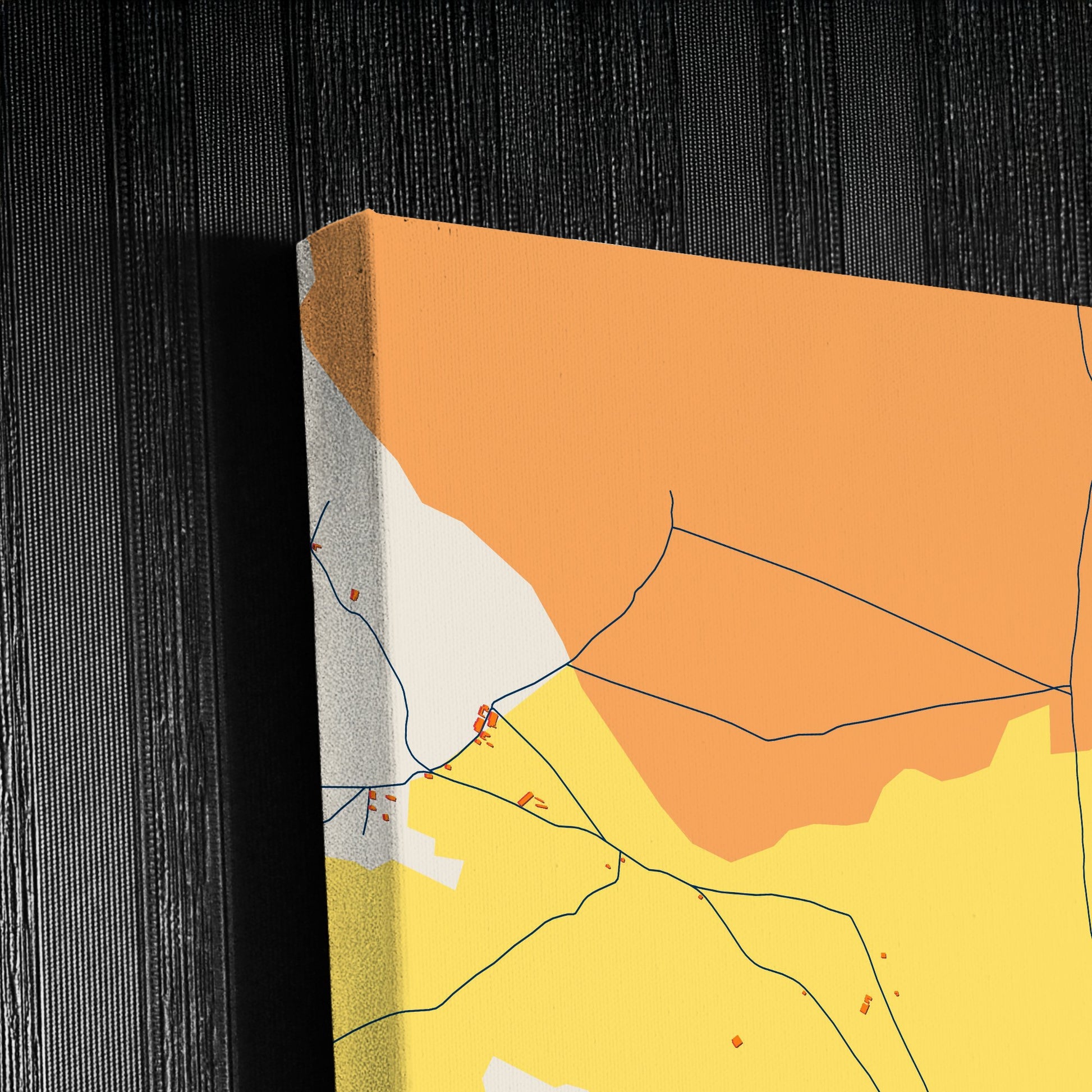 Oujda-Angad Morocco Colorful City Map Canvas Print Detail