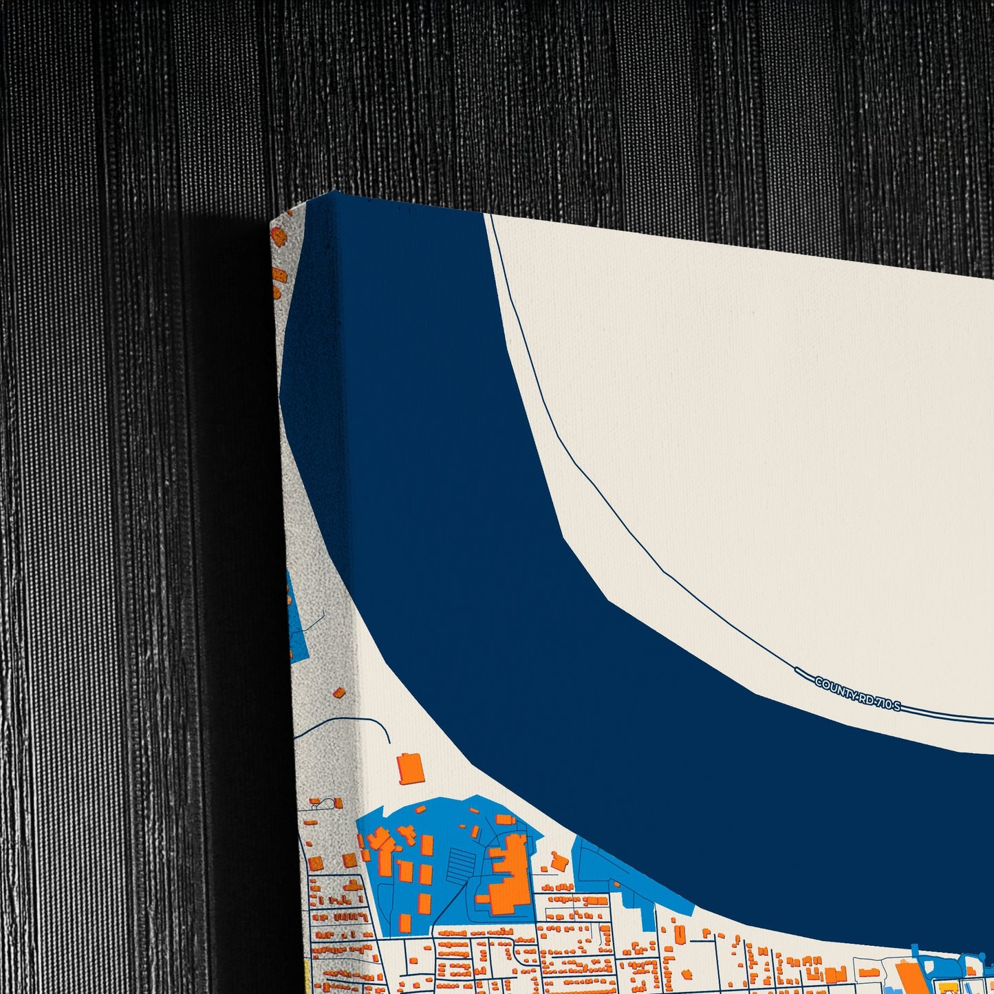 Owensboro Kentucky Colorful City Map Canvas Print Detail