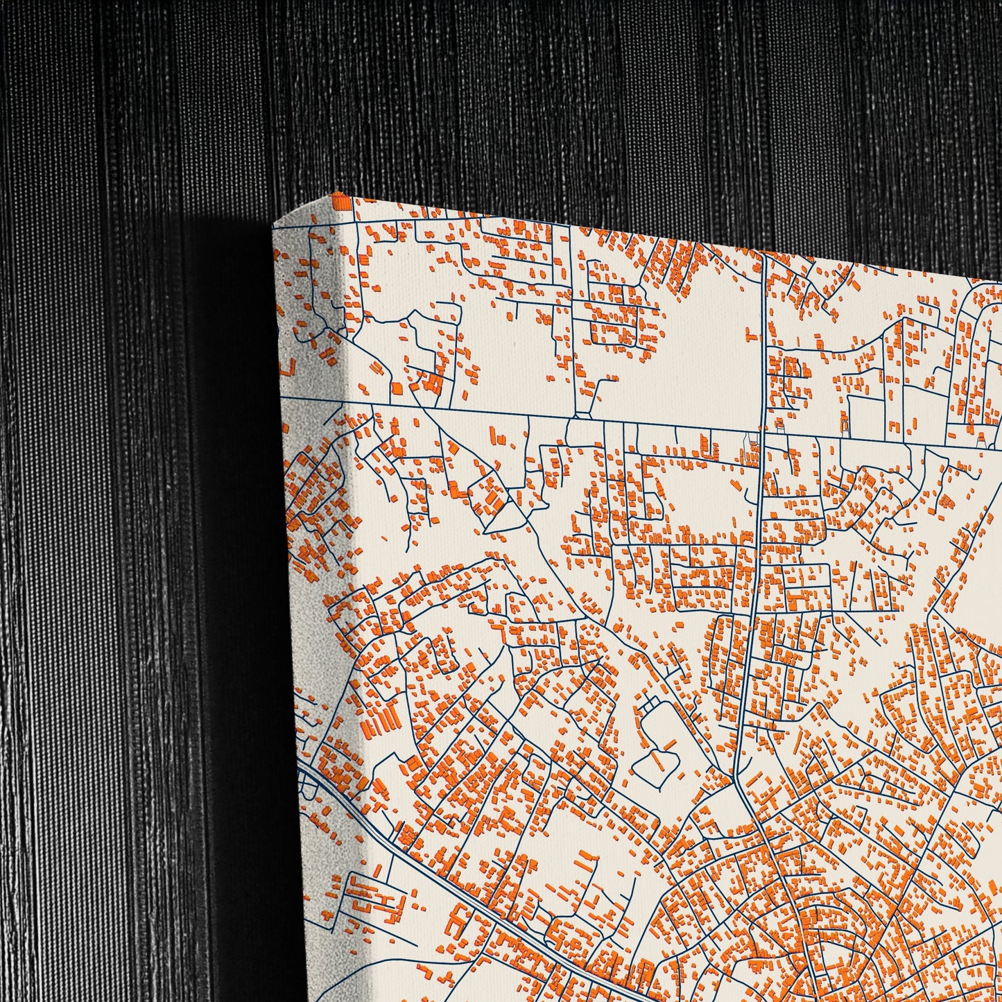 Owo Nigeria Colorful City Map Canvas Print Detail