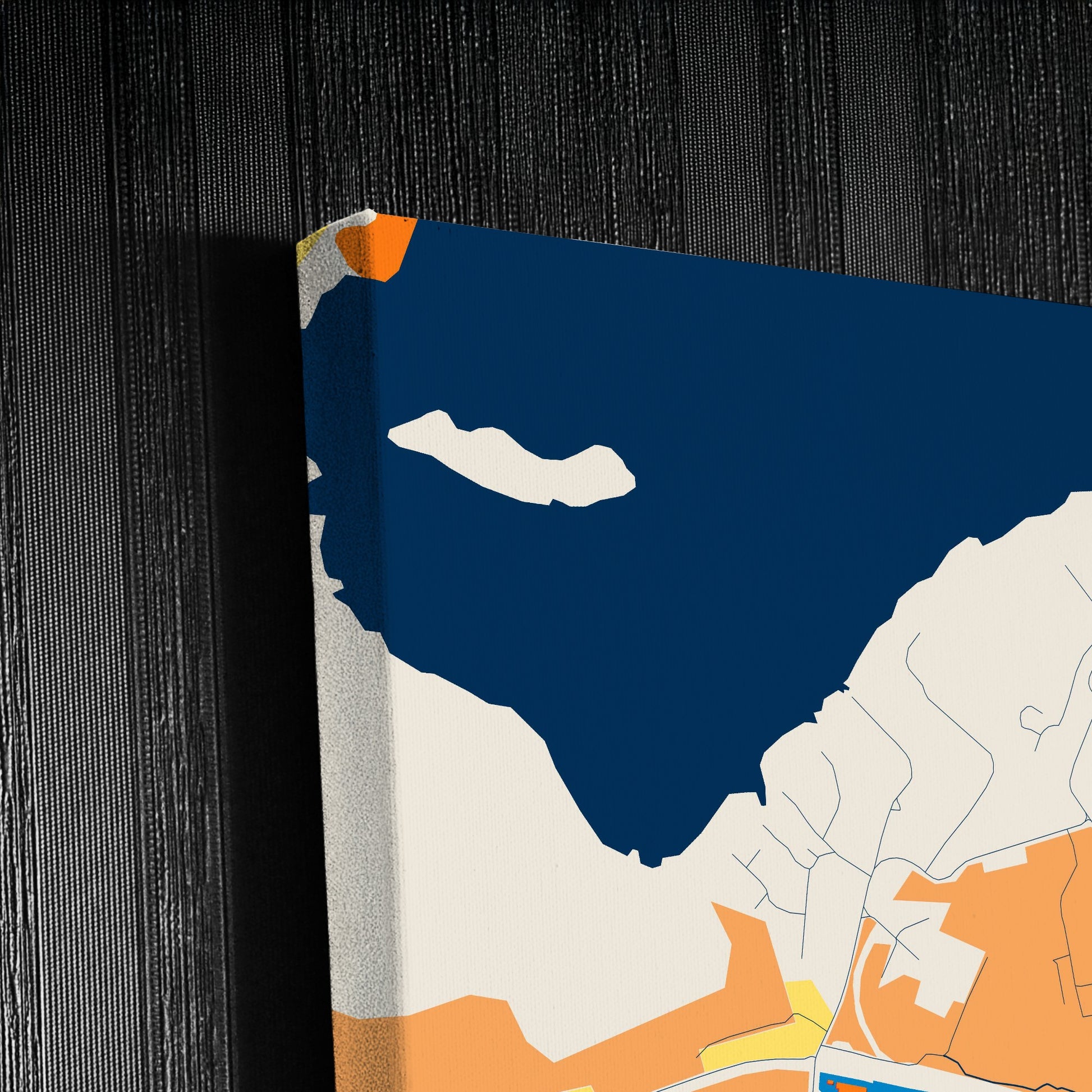 Озерск Russia Colorful City Map Canvas Print Detail