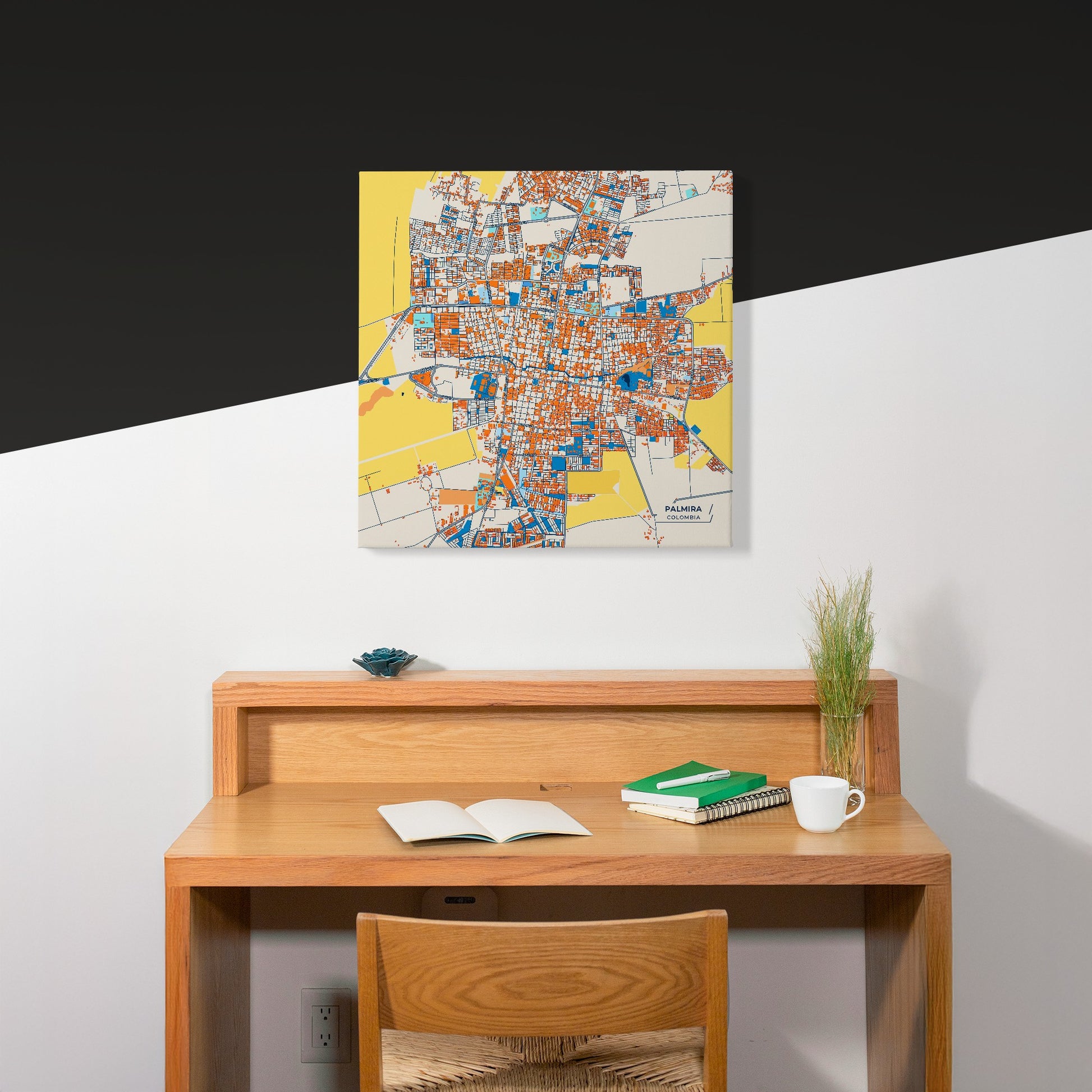 Palmira Colombia Colorful City Map Canvas Print Scene