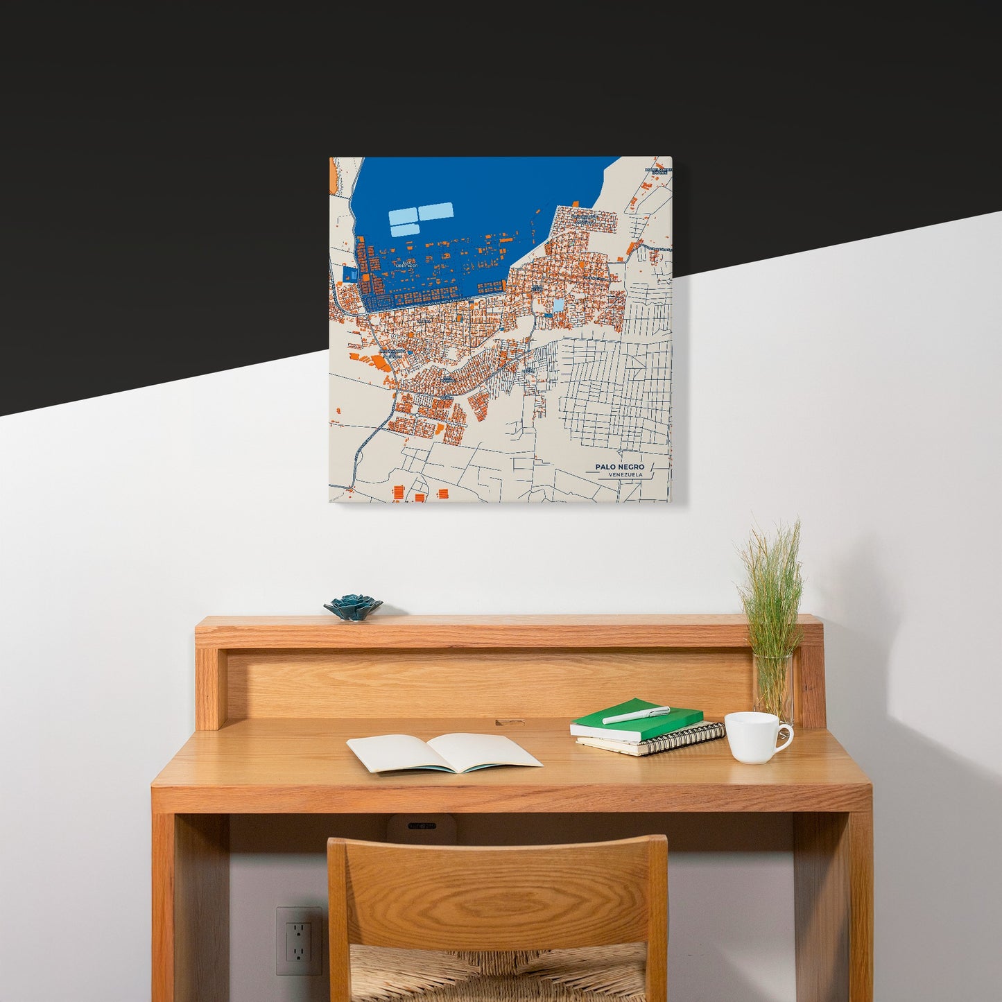 Palo Negro Venezuela Colorful City Map Canvas Print Scene