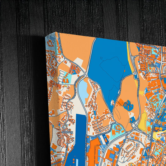 Panamá Panama Colorful City Map Canvas Print Detail