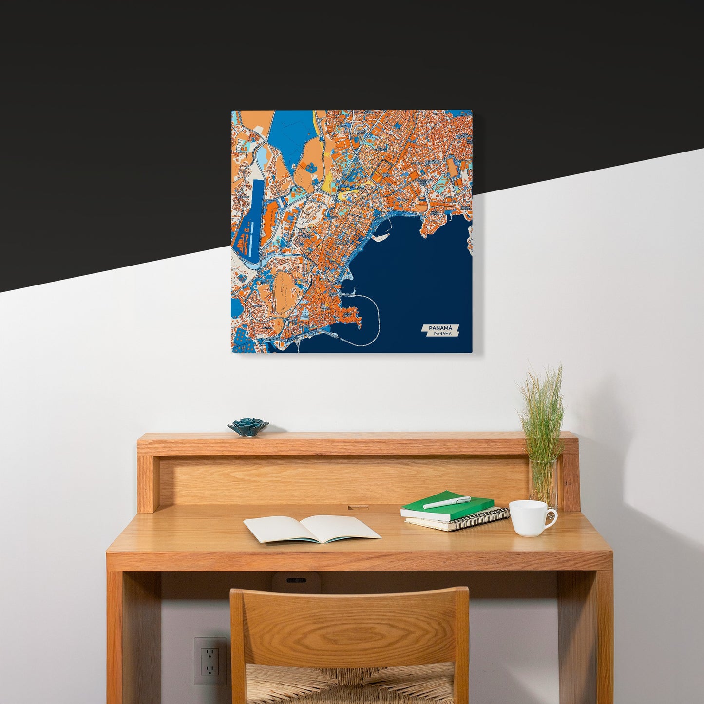 Panamá Panama Colorful City Map Canvas Print Scene