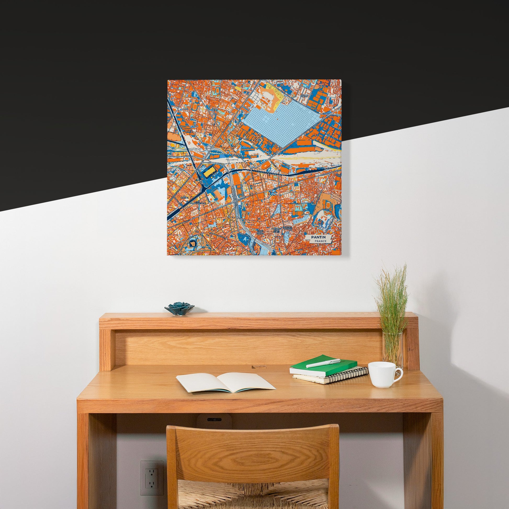 Pantin France Colorful City Map Canvas Print Scene
